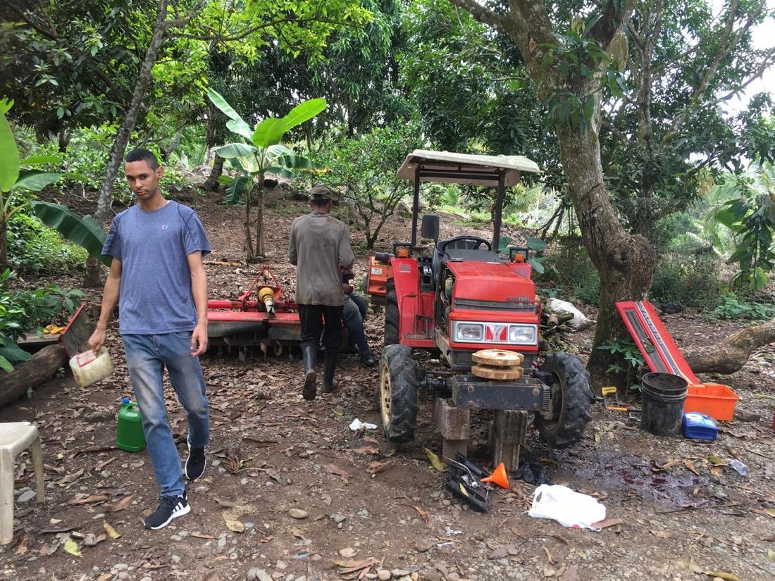 Field crew with tractor